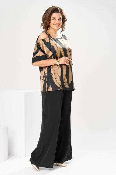 Блуза, брюки Romanovich Style 2-2884 коричневый - фото 9