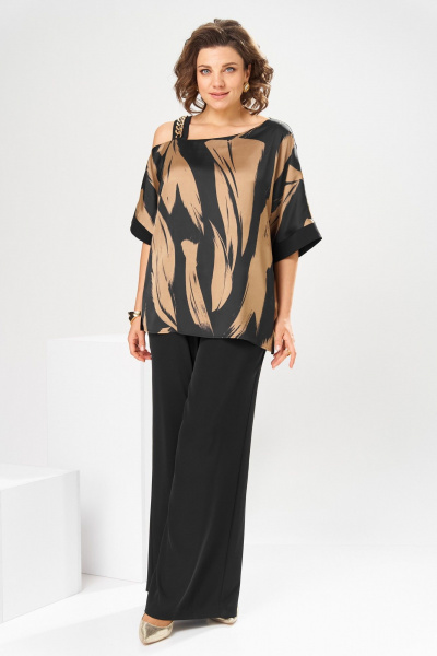 Блуза, брюки Romanovich Style 2-2884 коричневый - фото 3