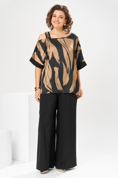 Блуза, брюки Romanovich Style 2-2884 коричневый - фото 2