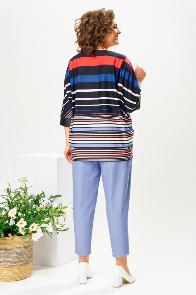 Брюки, джемпер Romanovich Style 2-2780 полоска/деним - фото 10