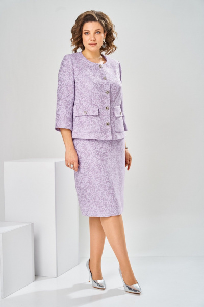 Жакет, юбка Romanovich Style 2-2449 лавандовый - фото 5