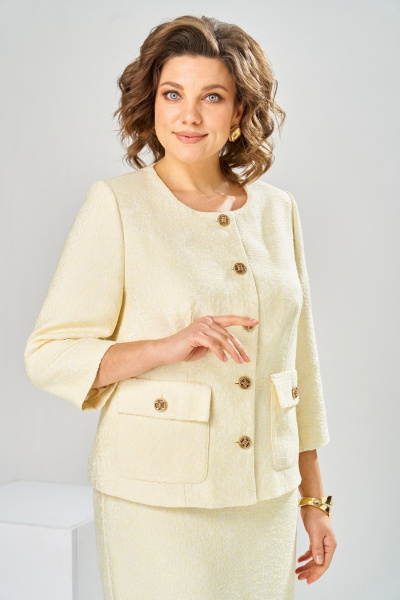 Жакет, юбка Romanovich Style 2-2449 молочный - фото 5