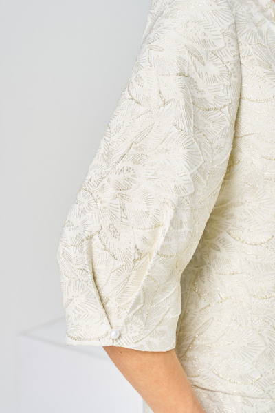 Платье Romanovich Style 1-2537 молочный/листики - фото 5