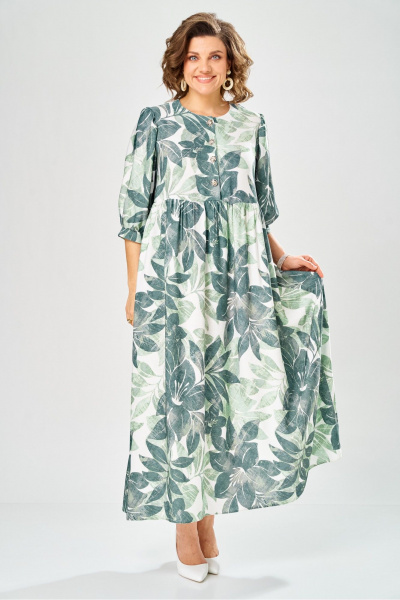 Платье AXXA 55234 оливковый - фото 4