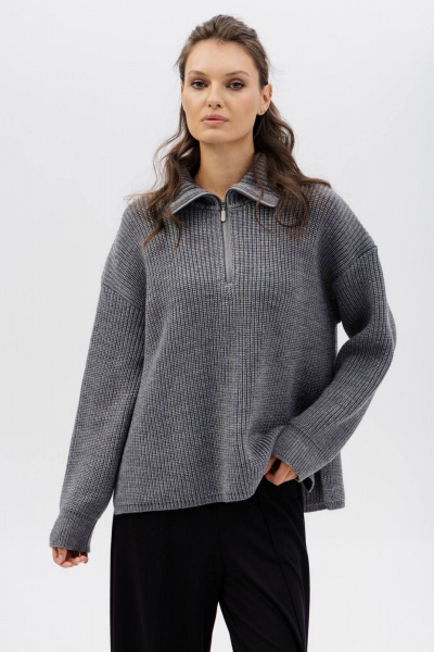 Джемпер Romgil РВ0270-ШЕ5 серый - фото 5