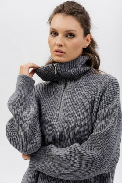 Джемпер Romgil РВ0270-ШЕ5 серый - фото 4