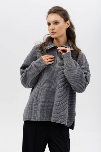 Джемпер Romgil РВ0270-ШЕ5 серый - фото 3