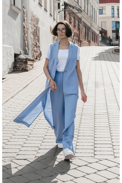 Брюки, жилет, майка iLOKA 25ILor1 голубой - фото 8