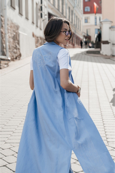 Брюки, жилет, майка iLOKA 25ILor1 голубой - фото 5