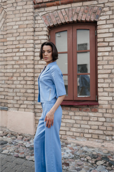 Брюки, жакет iLOKA 25ILor3 голубой - фото 7