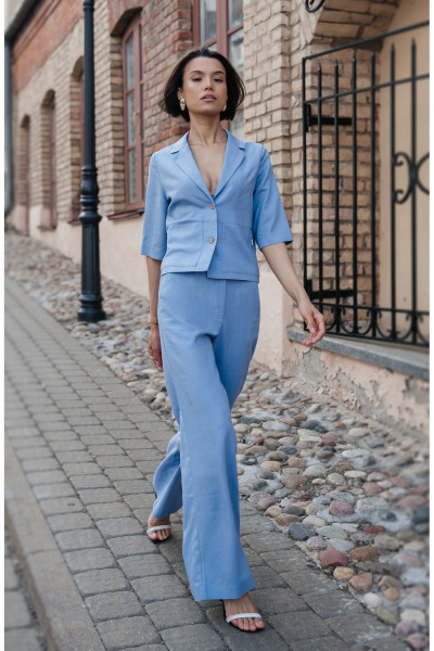 Брюки, жакет iLOKA 25ILor3 голубой - фото 3