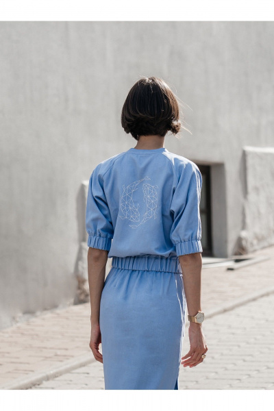 Куртка, юбка iLOKA 25ILor6 голубой - фото 5