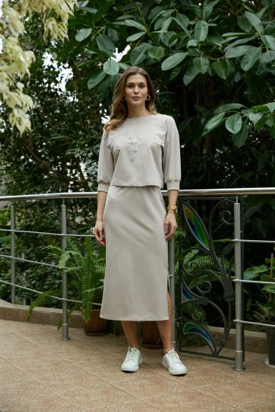 Джемпер, юбка iLOKA 26ILci3 капучино - фото 1