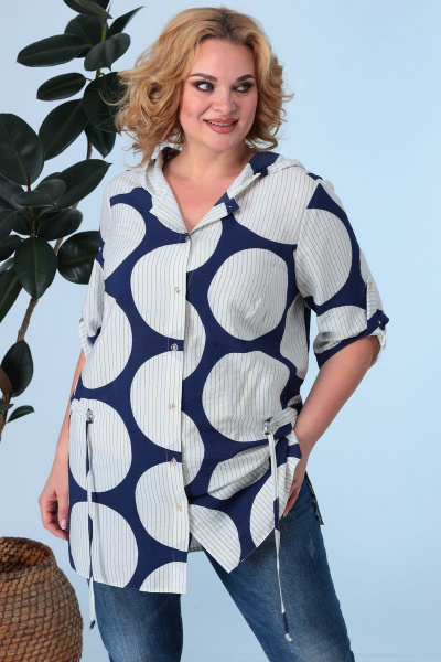 Блуза Anastasia 642 синий - фото 2