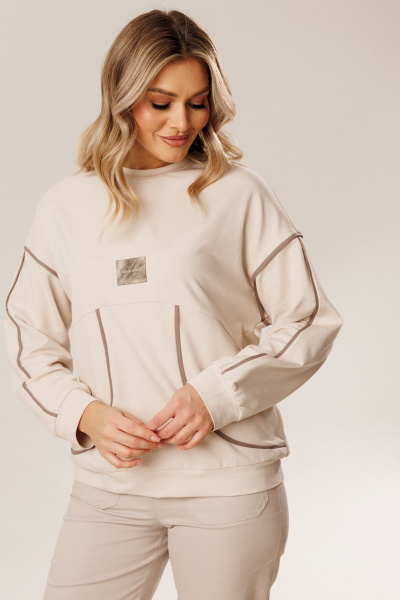 Джемпер Faufilure С1790 бежевый - фото 3