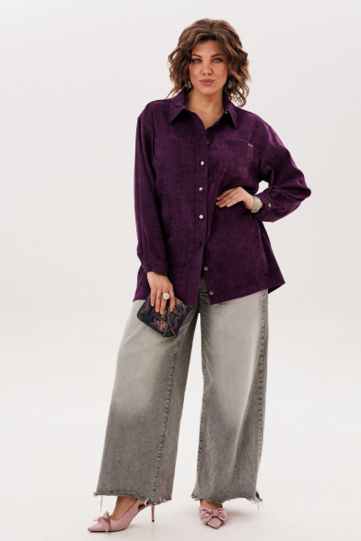 Рубашка Anelli 1819 слива - фото 5