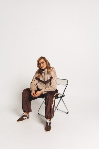 Брюки, джемпер Verita 2449 молочный+шоколад - фото 9