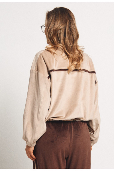 Брюки, джемпер Verita 2449 молочный+шоколад - фото 7