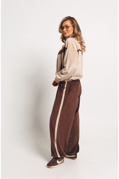 Брюки, джемпер Verita 2449 молочный+шоколад - фото 6