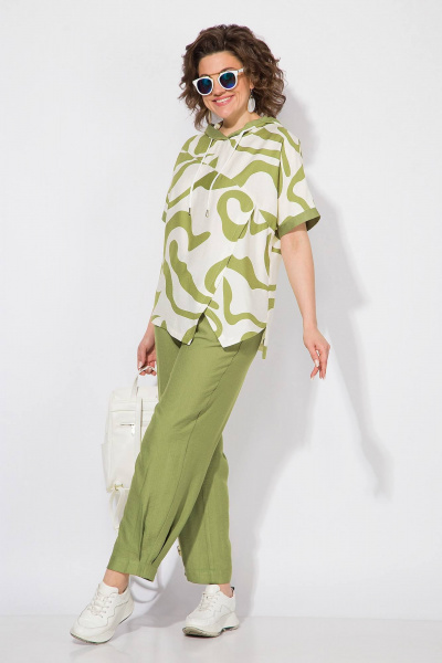 Брюки, туника Liliana 1438Л оливка - фото 4