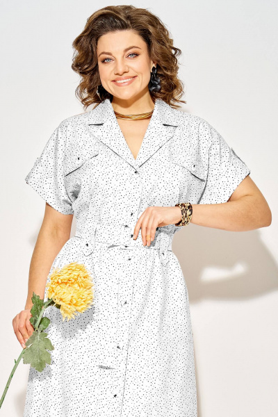 Платье Liliana 1521 молоко_горох - фото 4