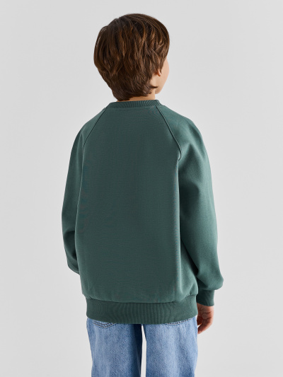 Свитшот Mark Formelle 123500/25-39728П-2 темная_зелень_печать_1_сл_на_пол_1сл_на_пол - фото 2