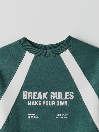 Свитшот Mark Formelle 123500/25-39728П-2 темная_зелень_печать_1_сл_на_пол_1сл_на_пол - фото 4