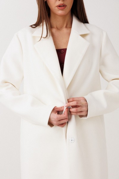 Пальто V&N Fashion 1122 молочный - фото 4