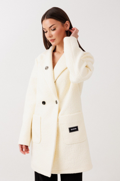 Пальто V&N Fashion 1116 молочный - фото 7