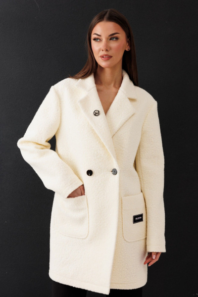 Пальто V&N Fashion 1116 молочный - фото 1