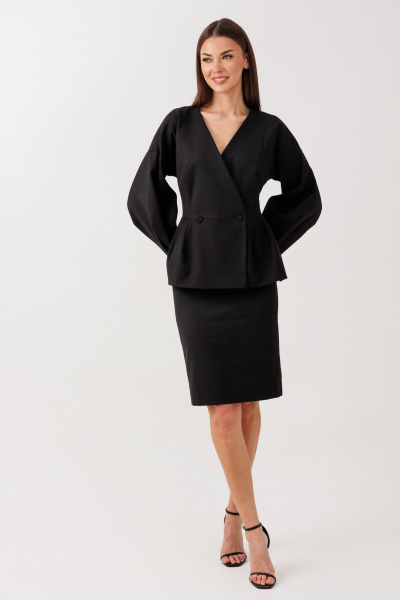 Жакет, юбка V&N Fashion 1115 черный - фото 4