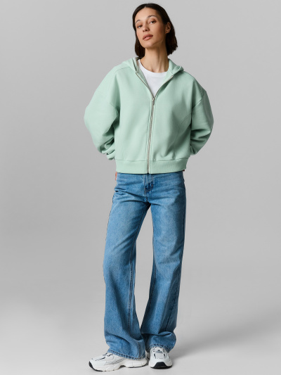 Толстовка Mark Formelle 362009/25-40017П-7 н.зеленый_печать_1_сл_ДТФ_трансфер_на_ПР_рук_светоо - фото 1