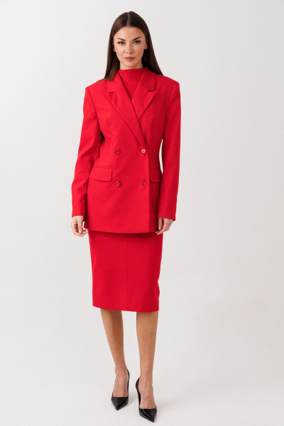 Жакет, платье V&N Fashion 1109 красный - фото 1
