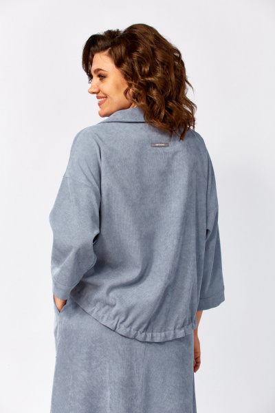 Жакет, юбка ZigzagStyle 608 серо-голубой - фото 6