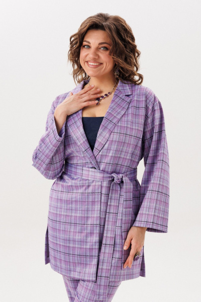 Брюки, жакет Anelli 1706 лавандовая_история - фото 6