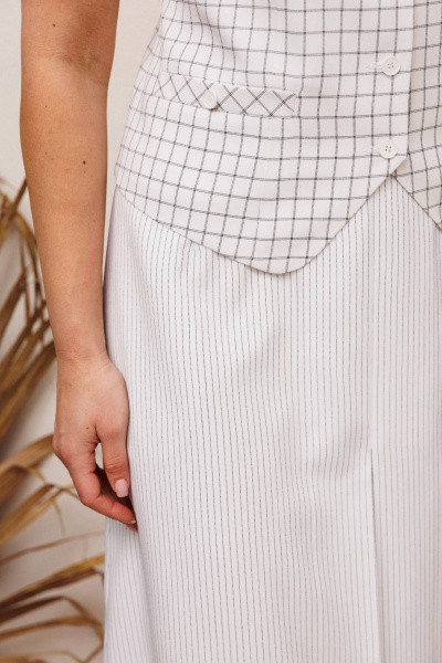 Брюки, жилет Мода Юрс 26-2907 белый - фото 6