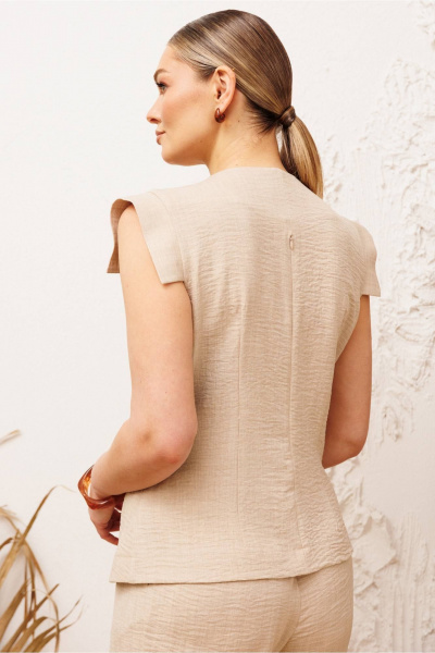 Блуза, брюки Мода Юрс 26-2972 бежевый - фото 8