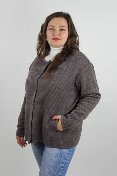 Жакет демисезонный из трикотажа с карманами и украшением Полесье С2456-20 0С2148-Д43 158,164 перчинка - фото 3