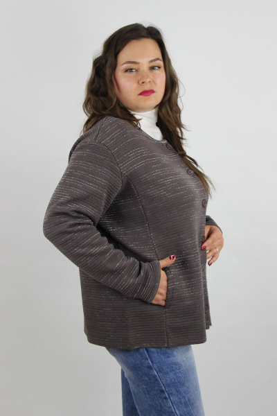 Жакет демисезонный прямой с карманами и украшением Полесье С2456-20 0С2148-Д43 170,176 перчинка - фото 3