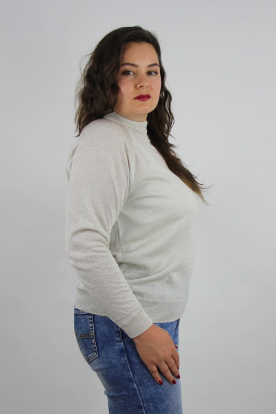 Свитер Полесье С3533-19 9С0310-Д43 158,164 экрю+серебро - фото 3