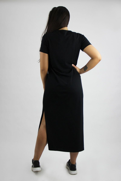 Демисезонное платье из трикотажа и хлопка с коротким рукавом Полесье С4584-19 9С0042-Д43 164 черный - фото 3