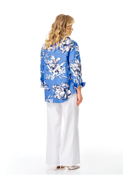 Блуза из шифона бежевого цвета для ежедневного стиля Condra 10206 - фото 9