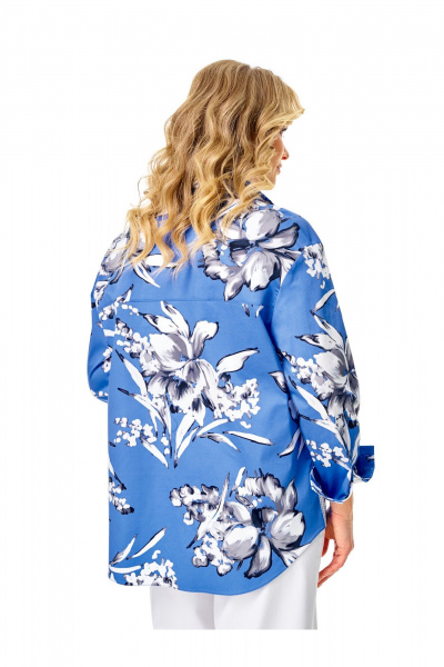 Блуза из шифона бежевого цвета для ежедневного стиля Condra 10206 - фото 5