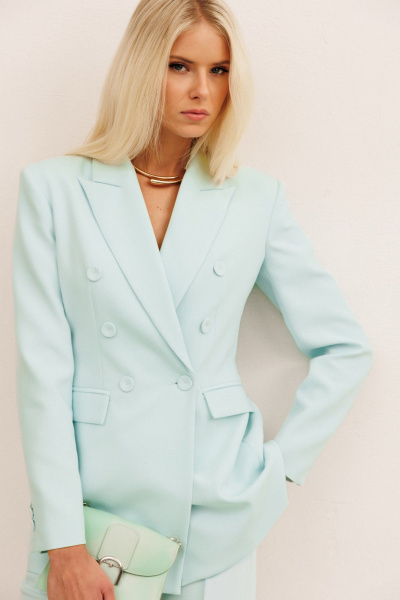 Брюки, жакет KOKOdea 30014 светло-бирюзовый - фото 2
