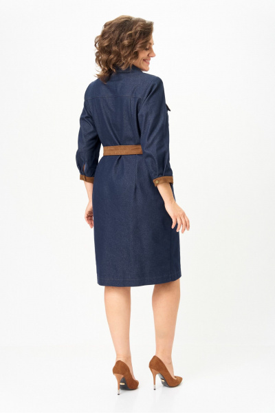 Платье Rishelie 1021 синий - фото 6