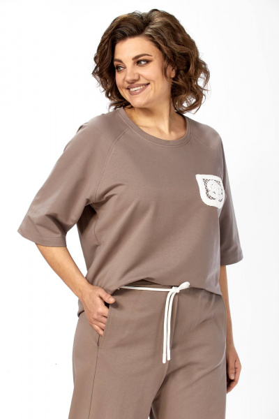 Брюки, майка Диомант 2156 капучино - фото 8