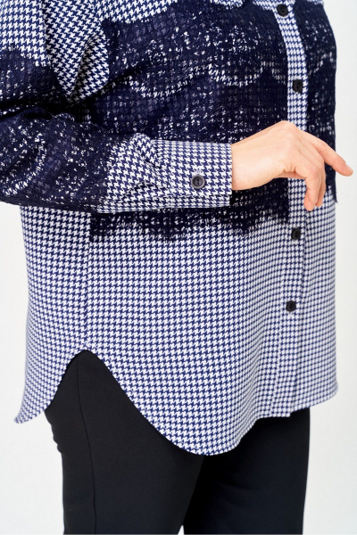 Рубашка Svetlana-Style 5032 синий+узор - фото 6