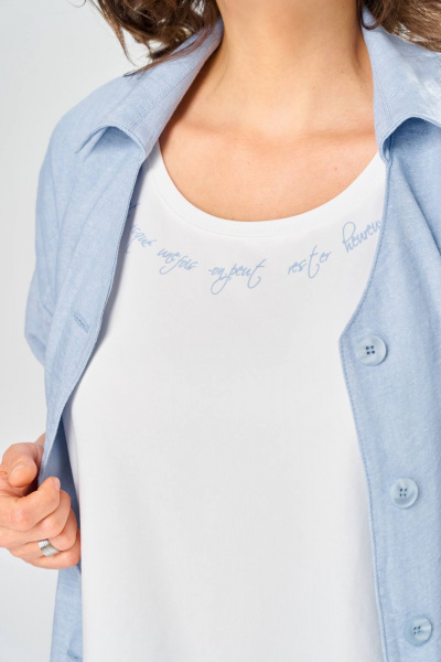 Брюки, кардиган, майка Диомант 2166 голубой - фото 8