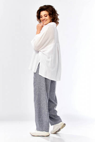 Брюки, рубашка Диомант 2157 джинс_серый - фото 2