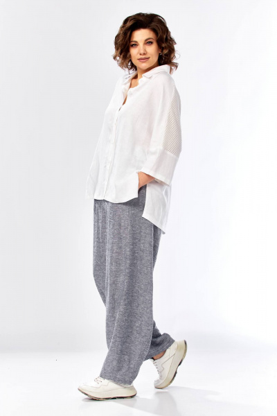 Брюки, рубашка Диомант 2157 джинс_серый - фото 6